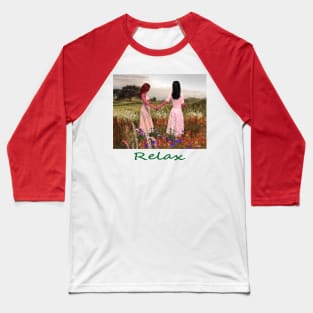 Two women girls walking on hill peace relax, zen,  yoga, buddhism Baseball T-Shirt